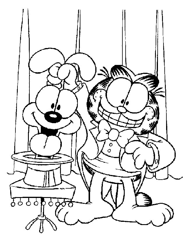 Plansa de colorat cu Garfield 20 13